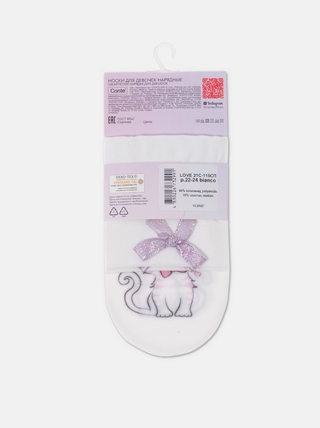 CONTE LOVE Носки с рисунком и бантиком CONTE LOVE Носки с рисунком и бантиком