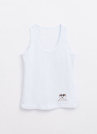 Dea Mia Майка женская 5702 SINGLET (100% Хлопок с аппликацией)