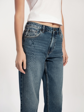 CONTE CON-737 Джинсы straight из eco-friendly денима с эффектом потёртостей