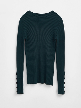 CONTE LDK 147 Джемпер в рубчик с декоративными пуговицами