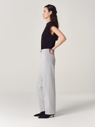 CONTE Серые джинсы loose с лавандовым оттенком CON-943