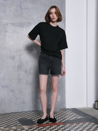 CONTE CON-646 Джинсовые шорты с бахромой