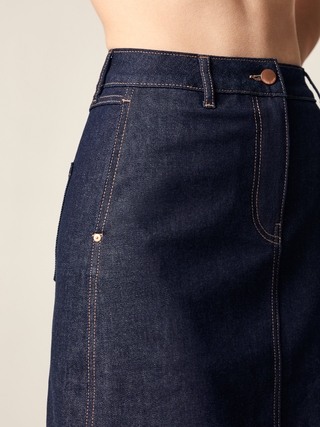 CONTE CON-497 Джинсовая юбка с боковыми карманами