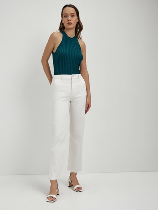 CONTE CON-623 Укороченные джинсы прямого кроя с карманами брючного типа