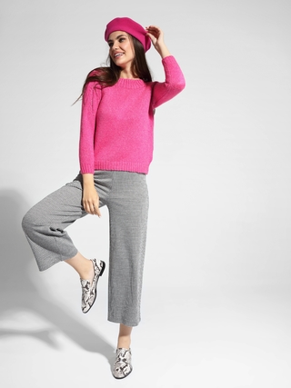 CONTE LDK 077 Вязаный джемпер с косами из объемной пряжи с шерстью и мохером