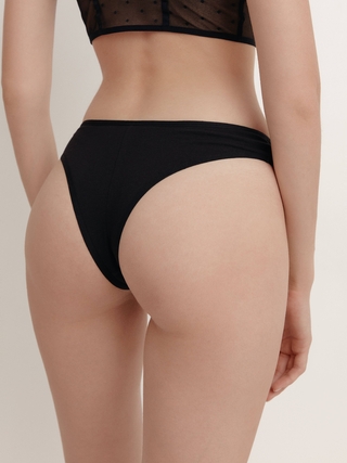 CONTE MESH&DOTS COTTON LBR 1872 Трусы «бразилиана» с плавной V-образной талией