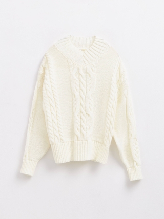 CONTE LDK 241 Фактурный джемпер с V-образной горловиной