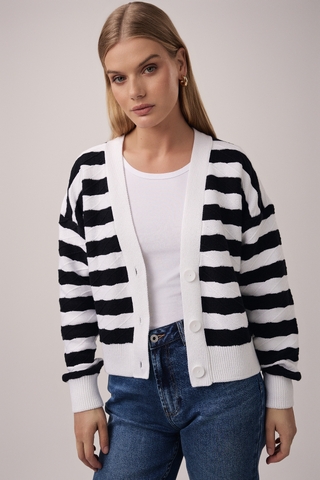 CONTE Укороченный кардиган на пуговицах с V-образным вырезом LDK 23101