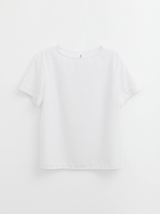 CONTE LBL 1187 Полупрозрачная блузка в фактурную полоску