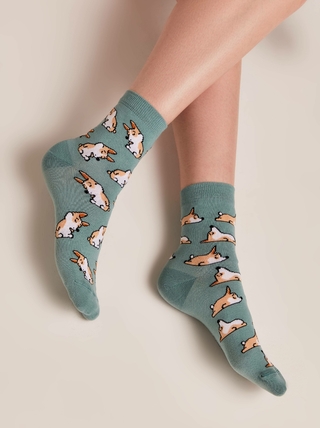 CONTE HAPPY Хлопковые носки с рисунками "corgi"