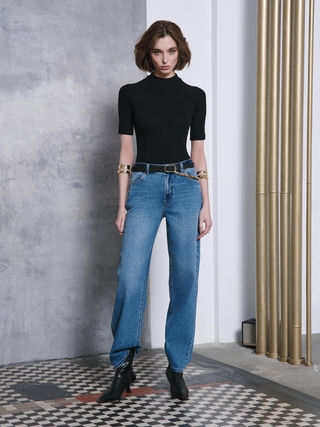 CONTE CON-636 Джинсы wide leg из eco-friendly денима