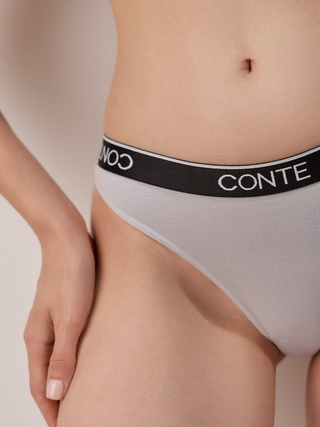 CONTE BLACK&WHITE LBR 2245 Трусы «бразилиана» с фигурным вырезом по спинке