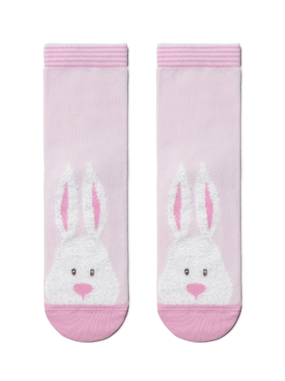 CONTE HAPPY Хлопковые носки с пушистым рисунком "Зайчик"