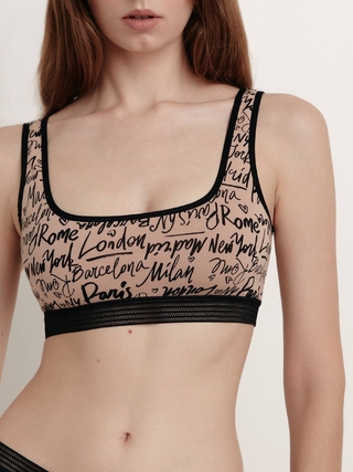 CONTE Poetic LBE 2054 Бюстье из хлопка с ажурной тесьмой