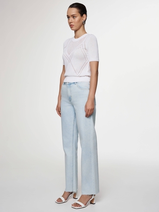 CONTE CON-615 Джинсы прямого кроя с необработанным краем