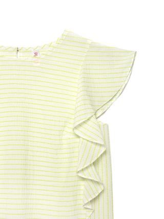 CONTE LBL 1093 Блузка в полоску с широкими воланами