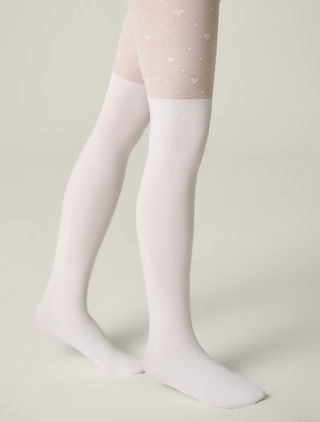 CONTE Колготки с имитацией гольфинов и сердечками SWEET GIRL