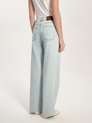 CONTE CON-784 Джинсы wide leg ULTRA-LONG небесно-голубого цвета