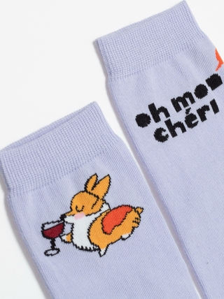 CONTE HAPPY Хлопковые носки с рисунками "Oh mon chéri"