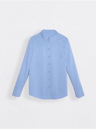 CONTE LBL 1041 Однотонная хлопковая рубашка с декоративными пуговицами