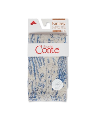 CONTE FANTASY Носки с принтом из смесовой пряжи с хлопком и льном