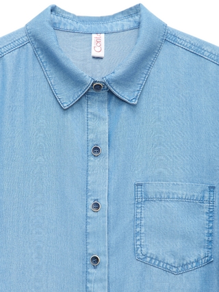 CONTE AKK002 Джинсовое платье-рубашка из премиального тенсела