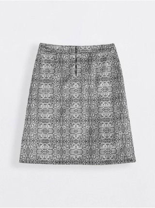 CONTE ATHENA Замшевая юбка А-силуэта со змеиным принтом