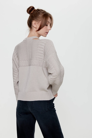 CONTE LDK 215 Фактурный джемпер с декоративными вырезами