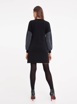 CONTE LPL 851 Платье А-силуэта с объемными рукавами из люрекса