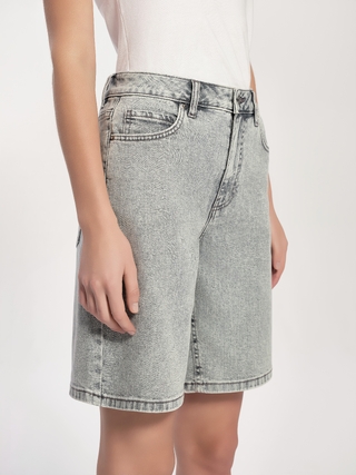 CONTE CON-775 Классические джинсовые шорты серого цвета