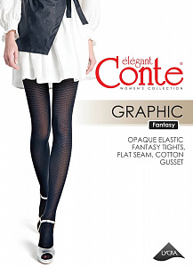 CONTE GRAPHIC Колготки женские с геометрическим рисунком