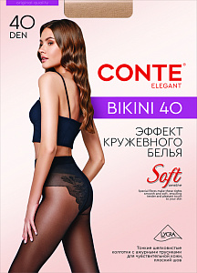 CONTE BIKINI 40 Колготки женские с имитацией ажурных трусиков