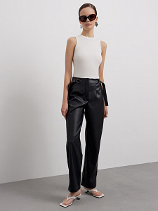 CONTE Брюки из экокожи с патами на талии LBK 2854