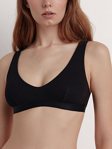 CONTE TIE DYE RIB LBE 2208 Бюстье в рубчик с V-образной линией декольте