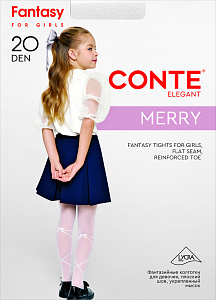 CONTE Колготки с имитацией шнуровки с бантиком MERRY