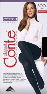 CONTE ELEGANT COTTON 300 Теплые колготки из хлопка