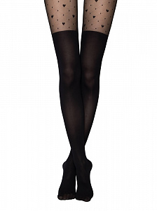 CONTE KARMEN Колготки с имитацией гольфинов и рисунком «сердечки»