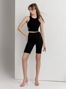 CONTE LTD 1717 Укороченный спортивный топ с фигурными вырезами по бокам