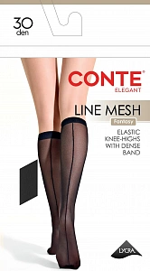 CONTE Гольфы с имитацией шва  LINE MESH (ЛИНИЯ НА СЕТКЕ)