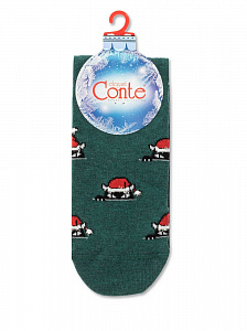 CONTE NEW YEAR Новогодние носки с пушистой нитью «Xmas cat»