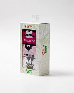 CONTE ELEGANT HAPPY (3 пары в коробке) Хлопковые носки