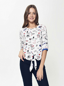 CONTE LBL 886 Стильная блузка с декоративной завязкой