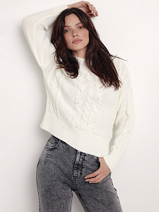 CONTE LDK 241 Фактурный джемпер с V-образной горловиной