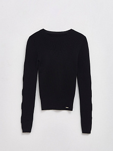 CONTE LDK 283 Джемпер с переплетением ластиком и вырезами по рукавам