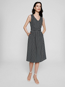 CONTE LPL 1141 Платье в полоску без рукавов из вискозы премиального качества