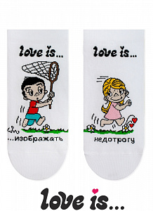 БРЕСТСКИЕ НОСКИ ЖЕНСКИЕ 1163 LOVE IS (укороченные)