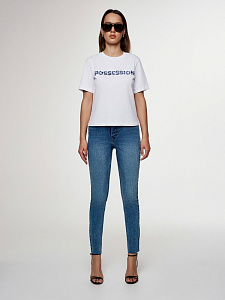 CONTE CON-652 Джинсы skinny оксидной варки с необработанным краем