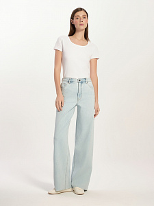 CONTE CON-784 Джинсы wide leg ULTRA-LONG небесно-голубого цвета