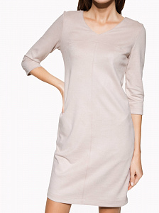 CONTE LPL 838 Стильное платье из искусственной замши с карманами