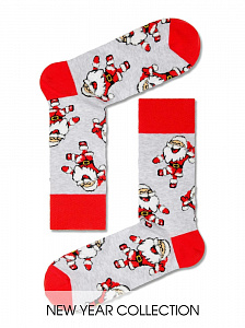 DIWARI Новогодние носки "Санта-Клаус" с пушистой нитью